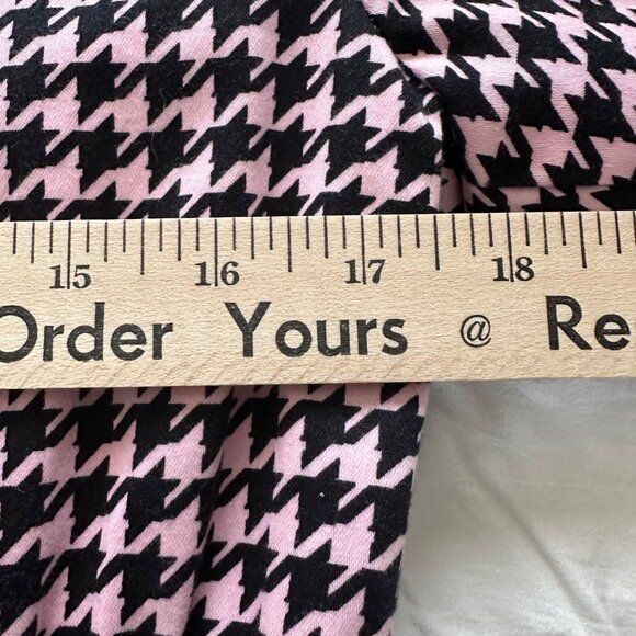Joan Rivers Pink & Black Houndstooth Stretch Blazert SZ Small Career Preppy - Picture 6 of 8